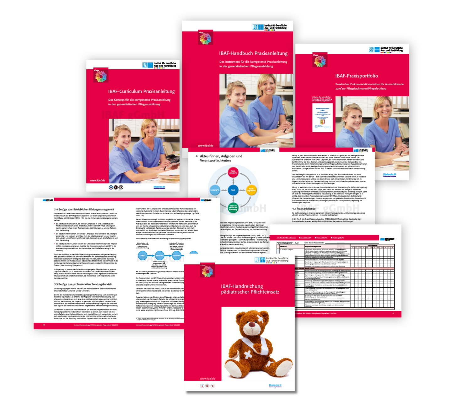 Collage der unterschiedlichen Ordner, die das IBAF-Curriculum umfasst