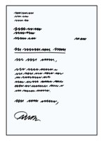 Brief mit Unterschrift