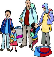 Flüchtlingsfamilie