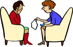 Therapeutin im Gespräch