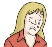 Frau weint
