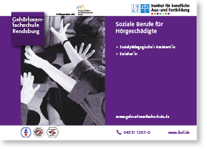Titelseite der Broschüre der Gehörlosenfachschule des IBAF in Rendsburg