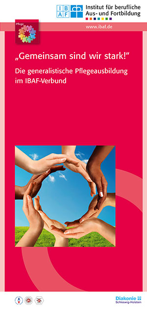 Screenshot vom Informationsfaltblatt über den IBAF-Pflegeverbund